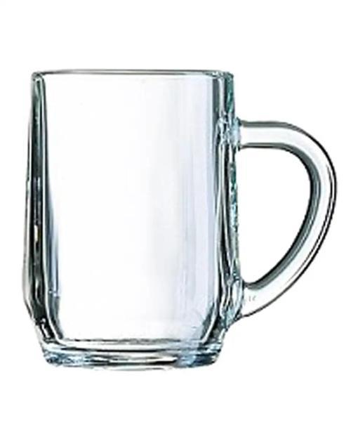Haworth 590 Ml Temperli kulplu Kupa Bardak Şeffaf