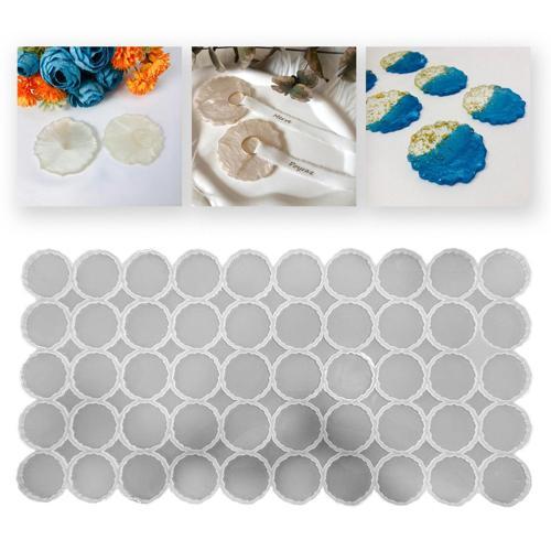 Epoksi Silikon Kalıp Geode Tırtıklı Kenar Magnet Kalıbı 7 CM 50 Li