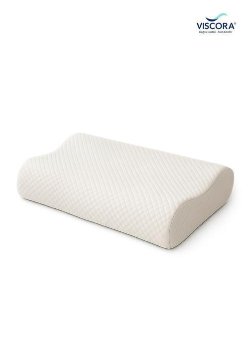 Ortopedik Visco Boyun ve Omurga Destek Yastığı – Yan ve Sırt Üstü Uyku İçin Ergonomik Konfor