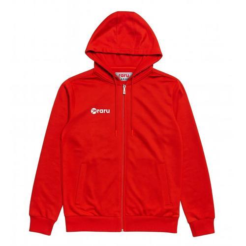 Kapüşonlu Tam Fermuarlı Sweatshirt LIBERTER KIRMIZI