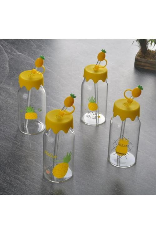 75555 Cam Pipetli Karaf Ananas