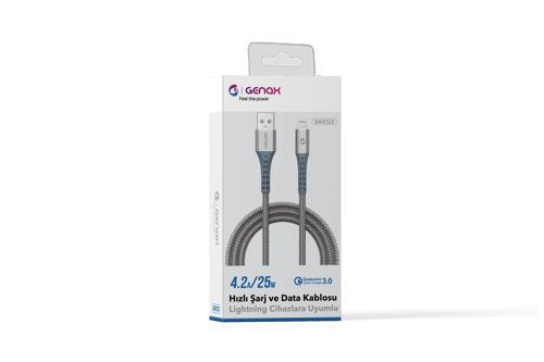 Genax Gnx122 Lightning To Usb Kablo Hasır 3.4A 1M 