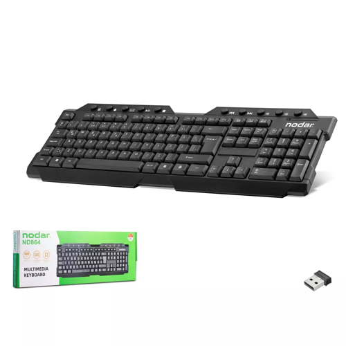 Nd864 Kablosuz Multimedia Klavye Q Siyah