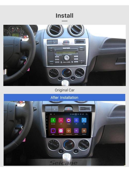 FORD FİESTA-FUSİON(2006-2008)-9''ANDROİD GERÇEK 2+32 GB / 4 ÇEKİRDEK 1.6Ghz / WIFI 5.0Ghz / BT 5.4-KABLOSUZ CARPLAY-HD KAMERALI-TEKNİK DESTEKLİ