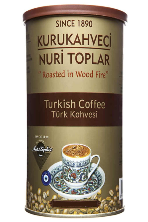 Yuvarlak Teneke Kutuda Türk Kahvesi 250 Gr Kuru Kahve