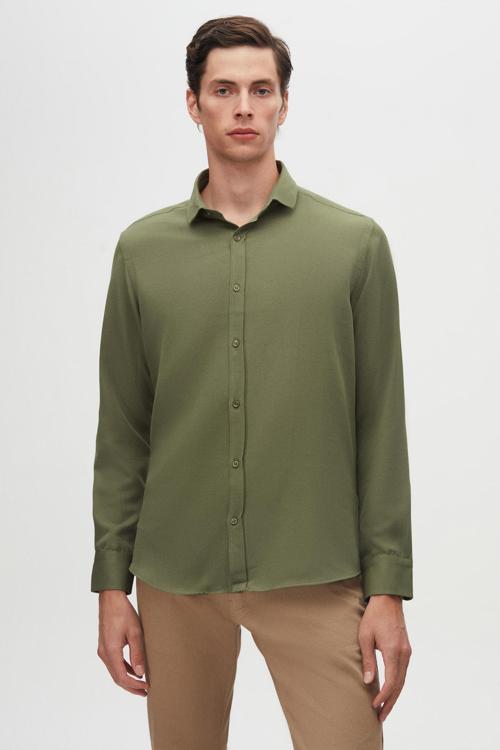 Twn Slim Fit Haki Oxford Gömlek