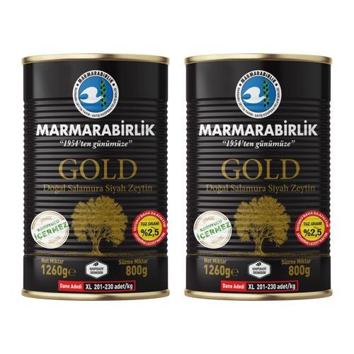 Gold XL Salamura Teneke Zeytin 800 gr x 2 Adet