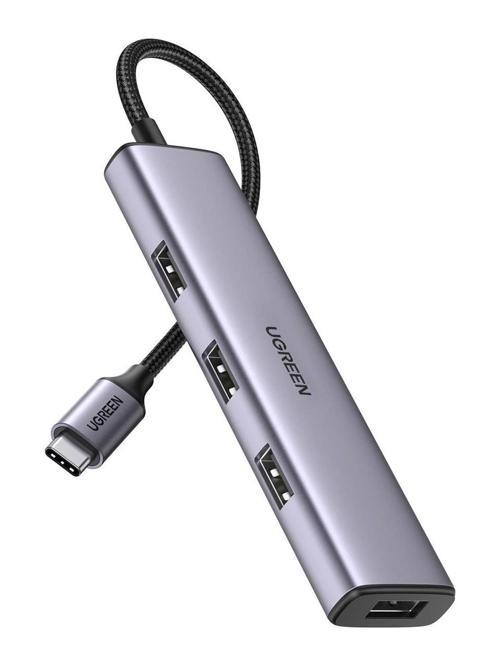  UGREEN 20841 CM473 USB-C to 4xUSB 3.0 5GB/s Yüksek Hız Hub Çoklayıcı Adaptör Alüminyum