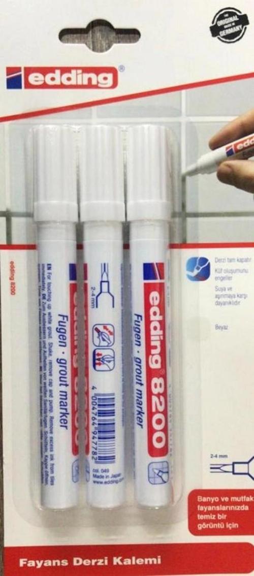 8200 Fayans Derzi Dolgu Kalemi 3'lü BEYAZ