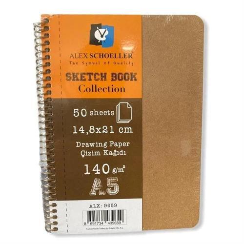 Sketchbook Sert Supertrendt Kapak Spiralli Eskiz Çizim Defteri 140 gr. A5 50 yp.