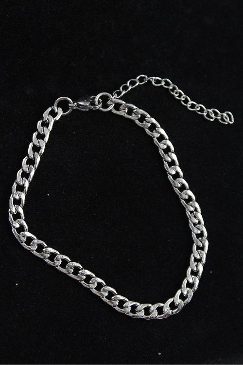 316L Çelik Klasik Model Gümüş Renk Erkek Bileklik