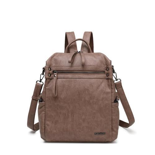 Yıkama Deri Sırt Askılı Kadın Çantası 21-K Barcelona 1909