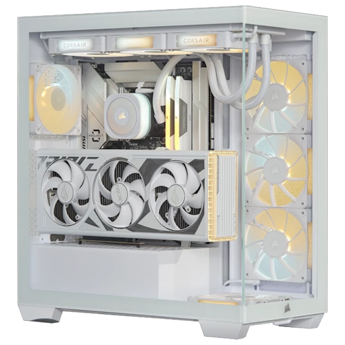CORSAIR 3500x 850W 80+ Gold RGB Tempered Glass Beyaz ATX Mid Tower Kasa