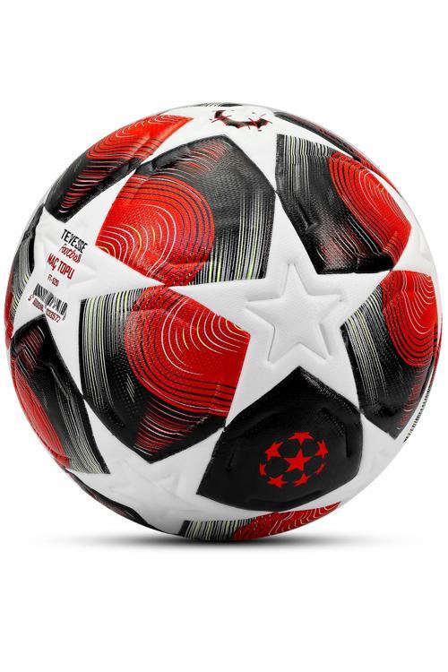 PRO-Series PU Futbol Topu Lazer Kesim Şampiyonlar Beton Halı Saha Resmi Maç Futbol Topu Kırmızı 520