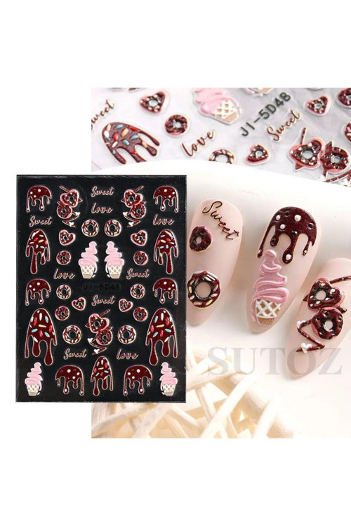 5D-48 Kabartmalı Tırnak Stıcker