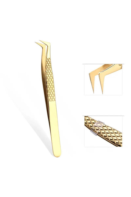 Gold L Model Ipek Kirpik Cımbızı