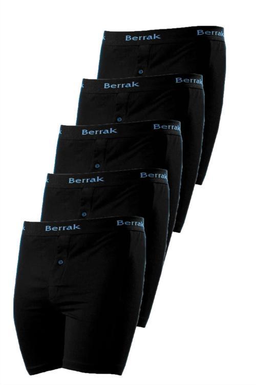 İç Giyim Erkek Düğmeli Likralı Uzun Paçalı Boxer 5li Paket