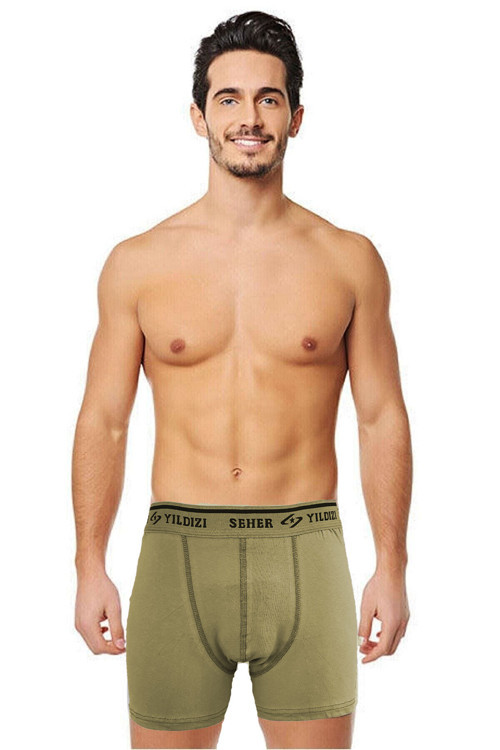 Erkek Pamuklu Likralı Boxer 6 Lı Paket