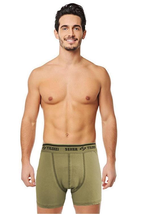 3 lü Erkek Likralı Elastan Boxer Pamuklu SH0060