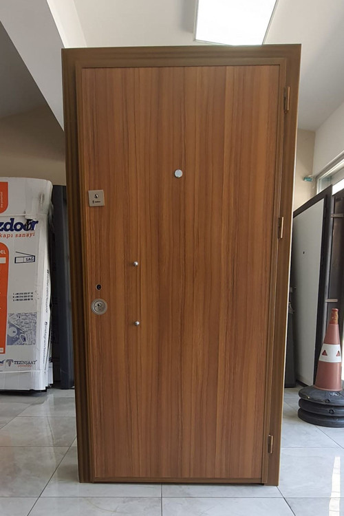 Çelik Kapı, Ahşap Desenli Daire Kapısı, Çelik Kapı Sağ Açılım