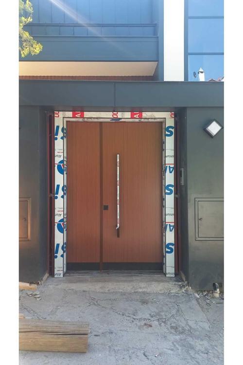 Kompozit Villa Giriş Kapısı Dış Mekana Uygun Kompozit Çelik Kapı