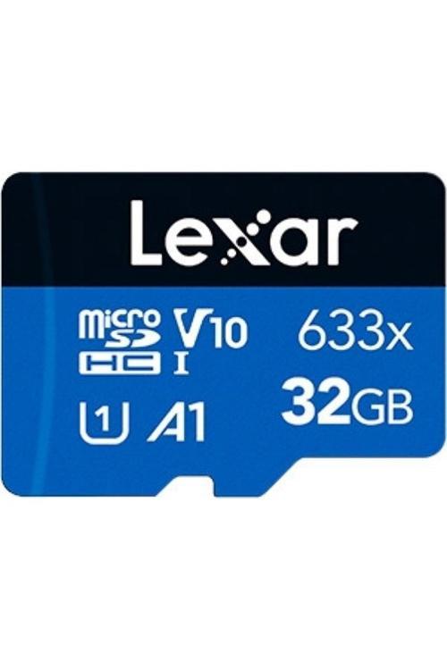 32GB LEXAR NLSDMI32GBB633A 633X MICROSDHC HIGH-PERFORMANCE C10 A1 V10 U1 HAFIZA KARTI