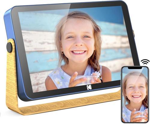 10.1 Inc WiFi Dijital Fotoğraf Çerçevesi 1200x800 Dokunmatik Ekran, Mavi