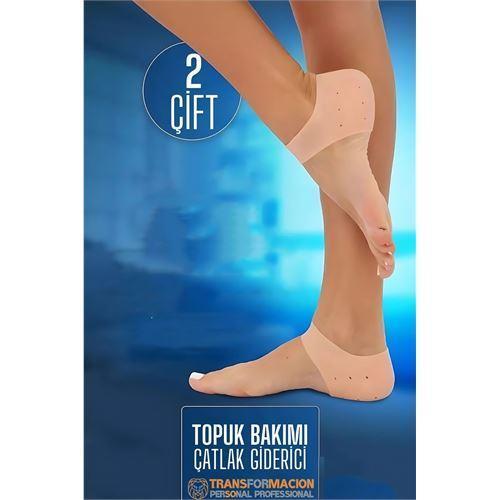 Modacar Topuk Çatlak Çorabı - Nem Tutucu Topuk Bakım Çorabı 2 ÇİFT