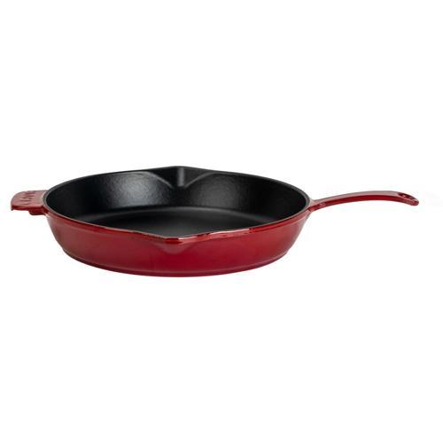 Yuvarlak Kızartma Tavası Döküm Demir Yekpare Saplı. Çap(Ø)34cm