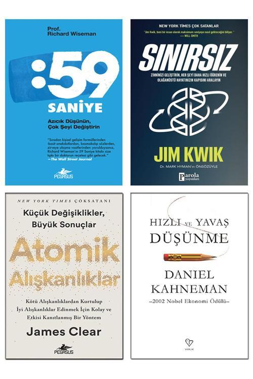 Hızlı Ve Yavaş Düşünme Sınırsız Jim Kwik 59 Saniye Richard Wiseman Atomik Alışkanlıklar James Clear
