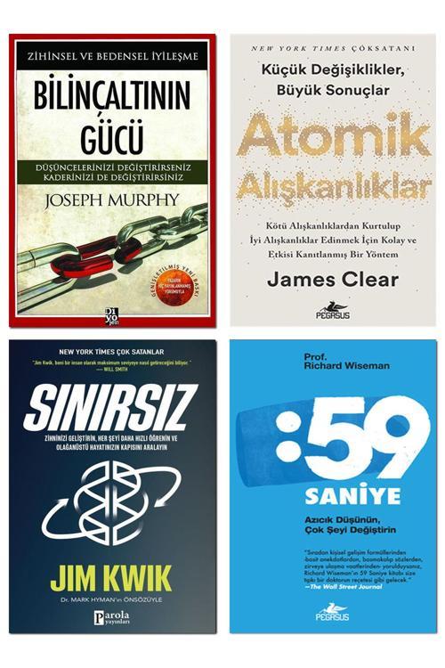 Bilinçaltının Gücü Joseph Murphy 59 Saniye Sınırsız Jim Kwik Atomik Alışkanlıklar Zihinsel Gelişim