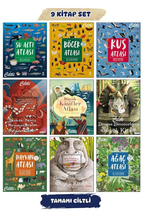 Su Altı Atlası Hayvan Ağaç Böcek Kuş Atlası Devasa Hayvanların Dinozorların Büyük Kitabı Çocuk Atlas