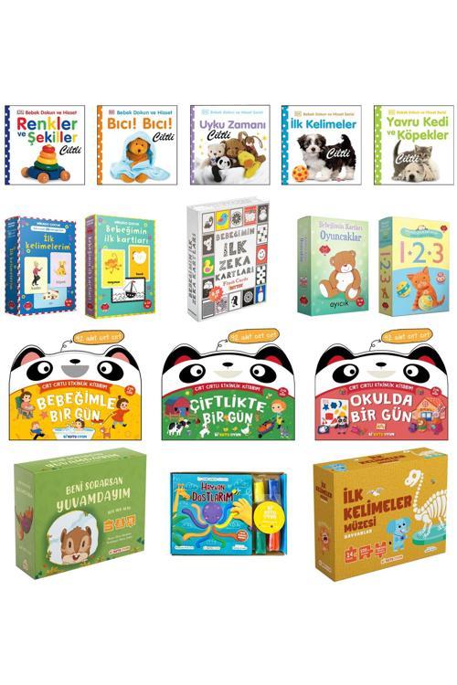 Bebek Dokun Ve Hisset Renkler Ve Şekiller Pearson Banyo Uyku Zamanı Bebeğimin İlk Zeka Kartları 16Lı