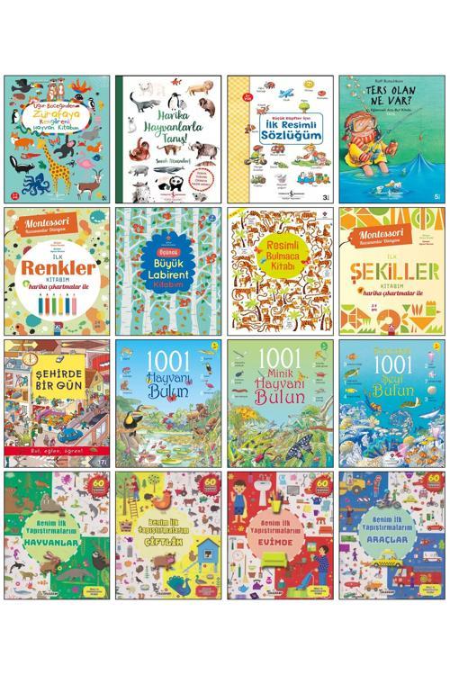 Resimli Sözlük İlk Renkler Şekiller Kitabım 1001 Hayvanı Bulun Benim İlk Yapıştırmalarım Okul Öncesi