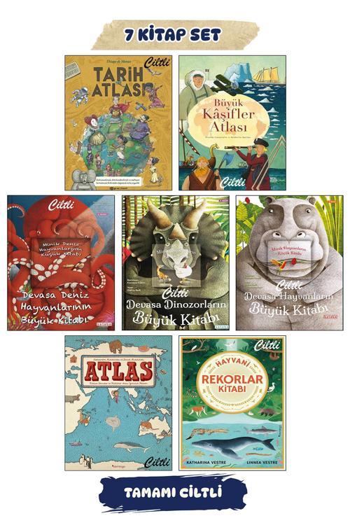 Tarih Atlası Büyük Kaşifler Atlası Hayvani Rekorlar Devasa Hayvanların Dinozorların Büyük Kitabı Set