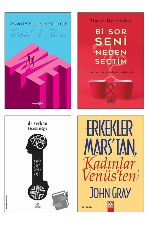 Aşkın Psikolojisini Anlamak We Kadın Beyni Erkek Beyni Erkekler Marstan Kadınlar Venüsten 4Lü Set