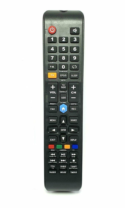 Smart Led Televizyon Kumandası Mavi Home Tuşlu