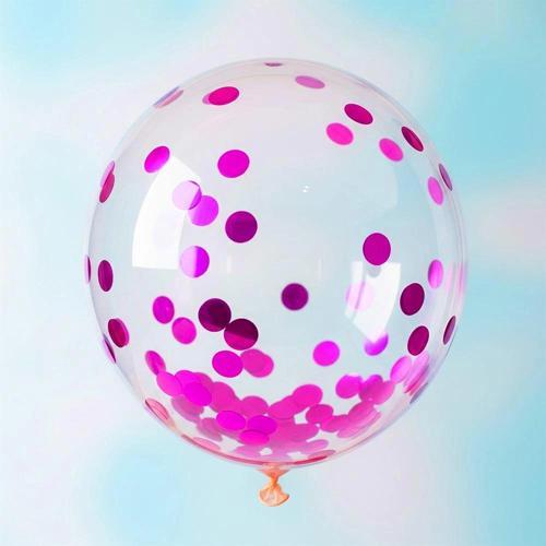 Fuşya Balon Süsleme Pulu