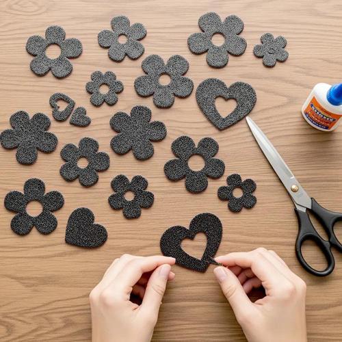 Simli Siyah A4 Eva Tabaka