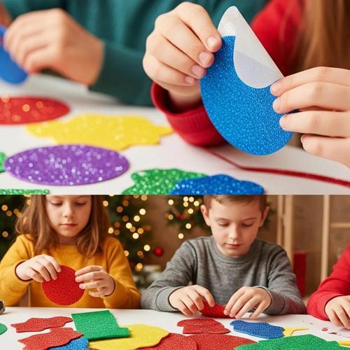 Simli Yapışkanlı Karışık Eva Tabaka 50x70