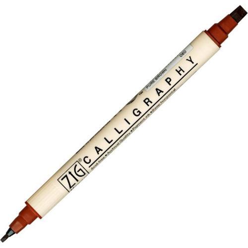 Calligraphy Çift Uçlu Kaligrafi Kalemi 2 mm. + 5 mm. 060 Pure Brown
