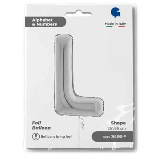 L Harf Supertrend Gümüş Folyo Balon 26"