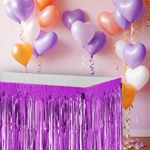 Metalize Mor Masa Eteği 75x270cm