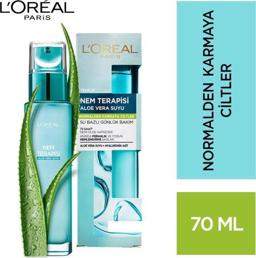 Nem Terapisi Aloe Vera Suyu, Nemlendirici ve Ferahlık Etkili Krem, Normalden Karmaya Ciltler 70 ml