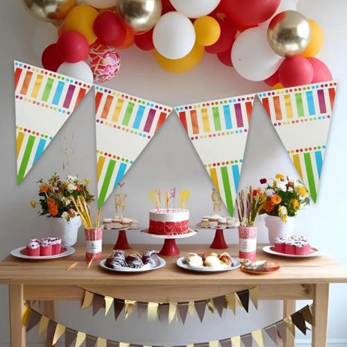 Gökkuşağı Partisi Üçgen Flama