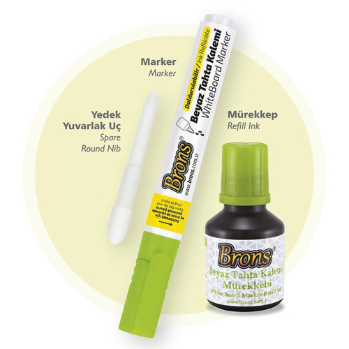 Doldurulabilir Tahta Kalemi Seti Açık Yeşil (Kalem + Mürekkep + Yedek Uç)