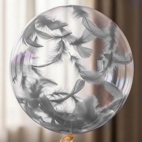 Gümüş Balon Süsleme Tüyü