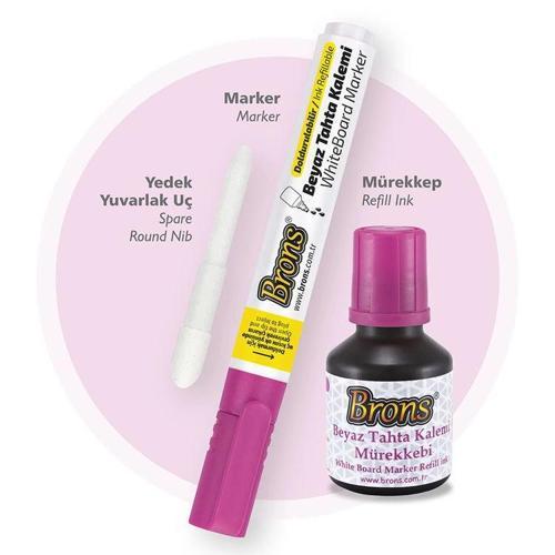 Doldurulabilir Tahta Kalemi Seti Pembe (Kalem + Mürekkep + Yedek Uç)