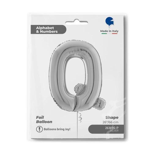 Q Harf Supertrend Gümüş Folyo Balon 26"