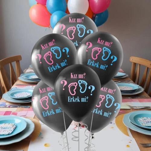 Cinsiyet Partisi Baskılı Balon 12"